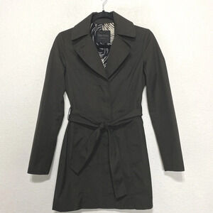 Aritzia Babaton Talula Preppy Deep Hunter Green Belted Gorpcore Trench Coat  XXS